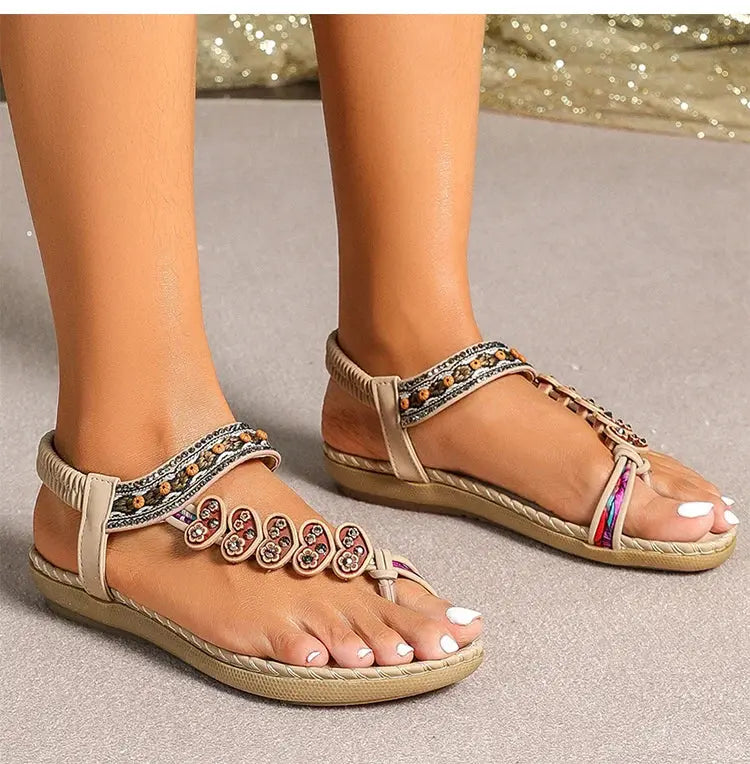Women's Sandals Bohemia Style Sandals Summer 2025 New Shoes For Woman Flip Flops Beach Summer Shoes Women Low Heels Footwear Cox Costume LLC