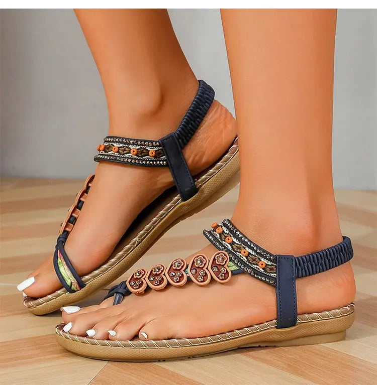 Women's Sandals Bohemia Style Sandals Summer 2025 New Shoes For Woman Flip Flops Beach Summer Shoes Women Low Heels Footwear Cox Costume LLC