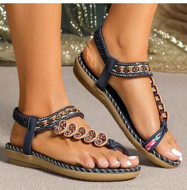 Women's Sandals Bohemia Style Sandals Summer 2025 New Shoes For Woman Flip Flops Beach Summer Shoes Women Low Heels Footwear Cox Costume LLC