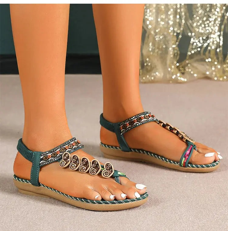 Women's Sandals Bohemia Style Sandals Summer 2025 New Shoes For Woman Flip Flops Beach Summer Shoes Women Low Heels Footwear Cox Costume LLC