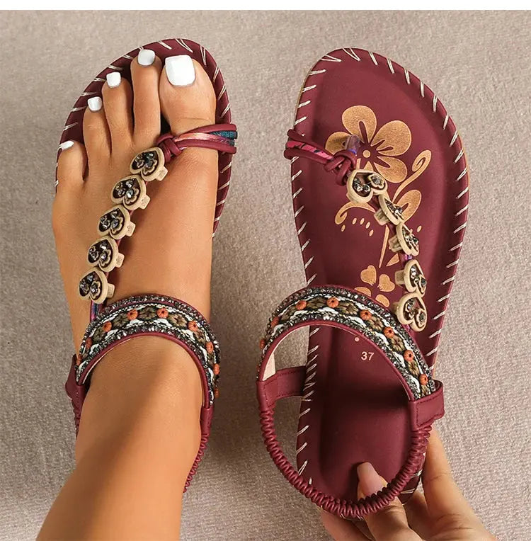 Women's Sandals Bohemia Style Sandals Summer 2025 New Shoes For Woman Flip Flops Beach Summer Shoes Women Low Heels Footwear Cox Costume LLC