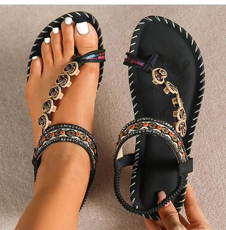 Women's Sandals Bohemia Style Sandals Summer 2025 New Shoes For Woman Flip Flops Beach Summer Shoes Women Low Heels Footwear Cox Costume LLC