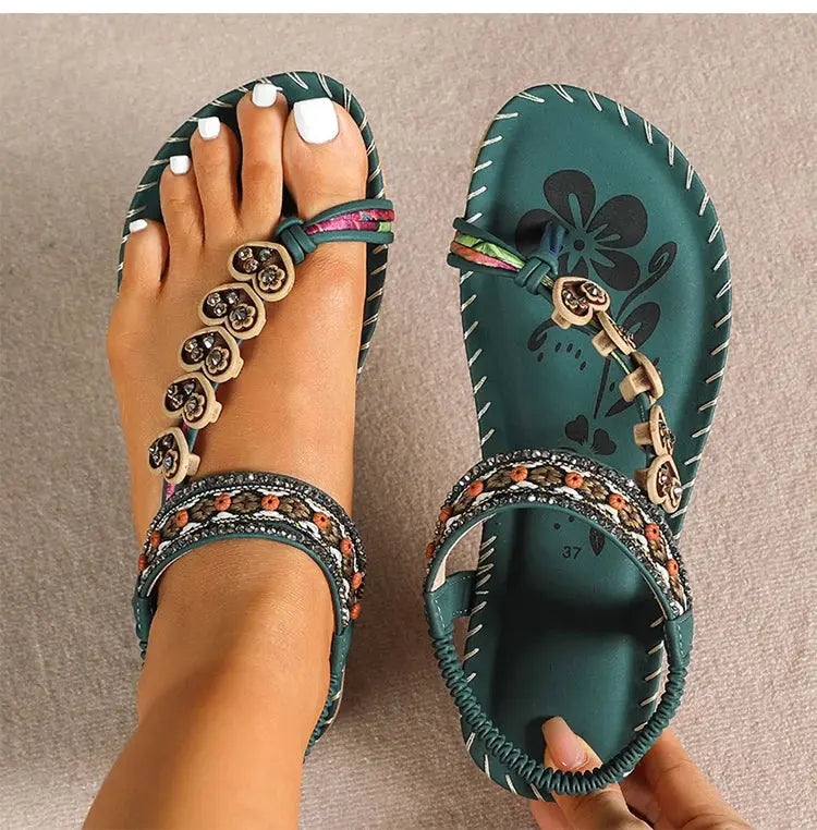 Women's Sandals Bohemia Style Sandals Summer 2025 New Shoes For Woman Flip Flops Beach Summer Shoes Women Low Heels Footwear Cox Costume LLC