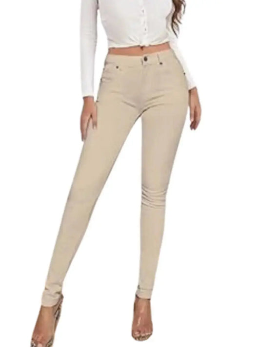 Casual Stretchy jeans for Women  White SKinny Pants Jeans Stretchy Spring Denim Pants Butt Lifting Denim Leggings Cox Costume LLC
