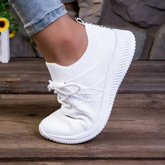 White Sport Running Shoes Women Air Mesh Breathable Walking Women Sneakers Comfortable Fashion Casual Sneakers Chaussure Femme Cox Costume LLC