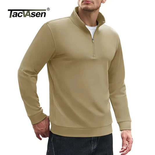 TACVASEN Mens Quarter Zip Fleece Pullover Turtleneck Sweatshirts Warm Golf Thermal Sweater Casual Athletic Sports Hoodie Shirts
